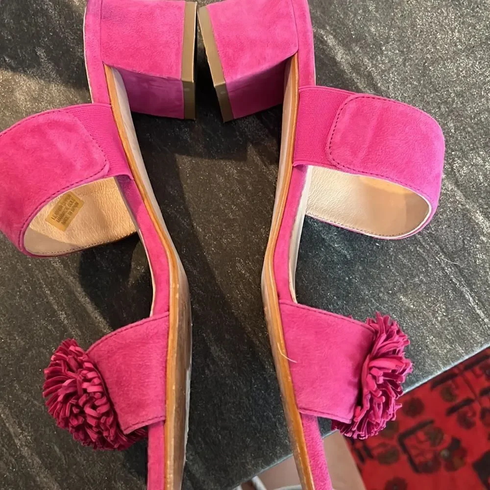 Patricia Green Pink Suede Sandals